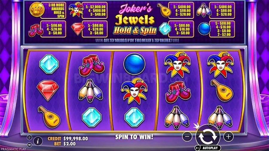 Various casino games with bonus elements