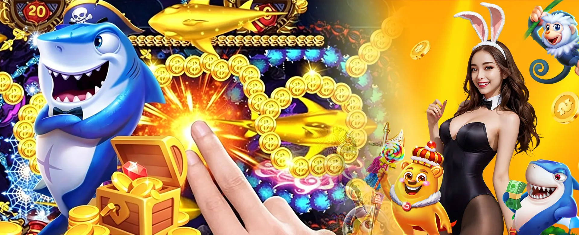 Dynamic visual representing 2024 online casino trends with golden accents and a futuristic interface